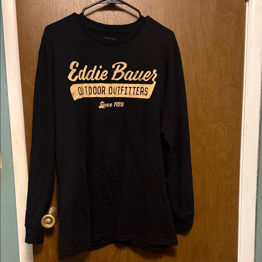 Eddie Bauer Black Long Sleeve Tee Size L